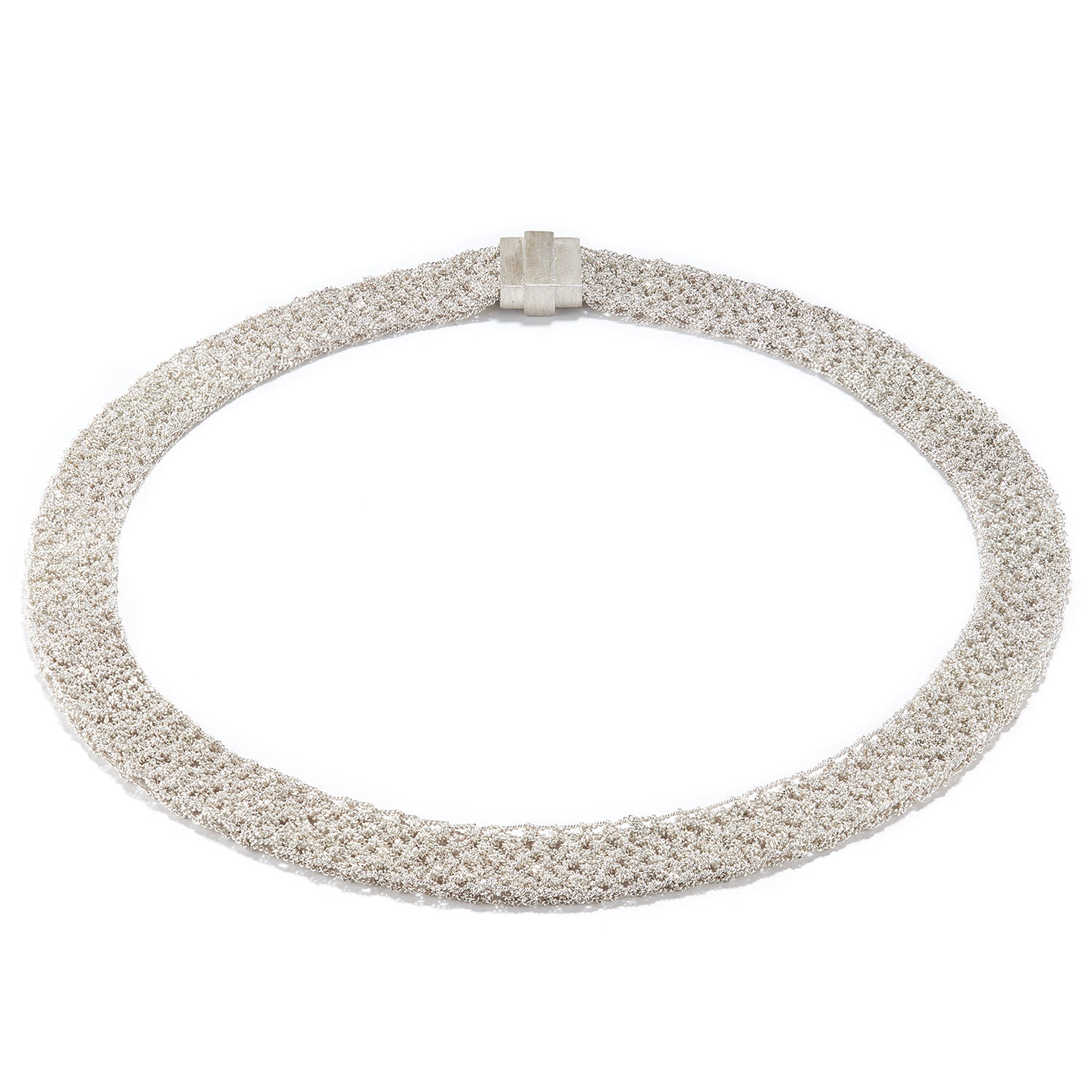 Knitted Silver Necklace