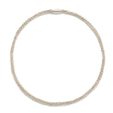 Short Knitted Silver Necklace