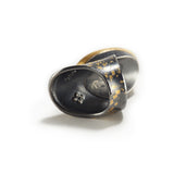 Rock Crystal with Pyrite Ring