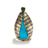 Tsavorite & Turquoise Ring