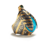 Tsavorite & Turquoise Ring
