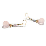Rose Quartz Medley Dangle Earrings