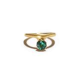 Green Tourmaline Drop Ring