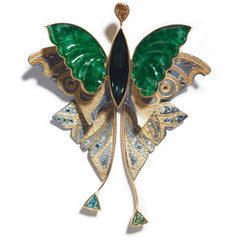 Chloromelanite Butterfly Pendant