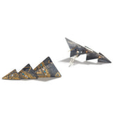 Triangle Tiered Diamond Earrings