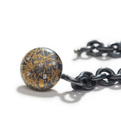 Sterling, Gold, & Diamond Circle Clasp