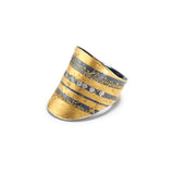 Silver & Gold Striped Ring