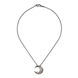 Crescent Moon Necklace with Diamonds