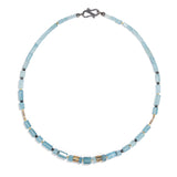 Aquamarine and Brown Diamond Necklace