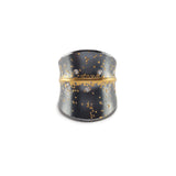 Silver Ring with Diamond & Gold