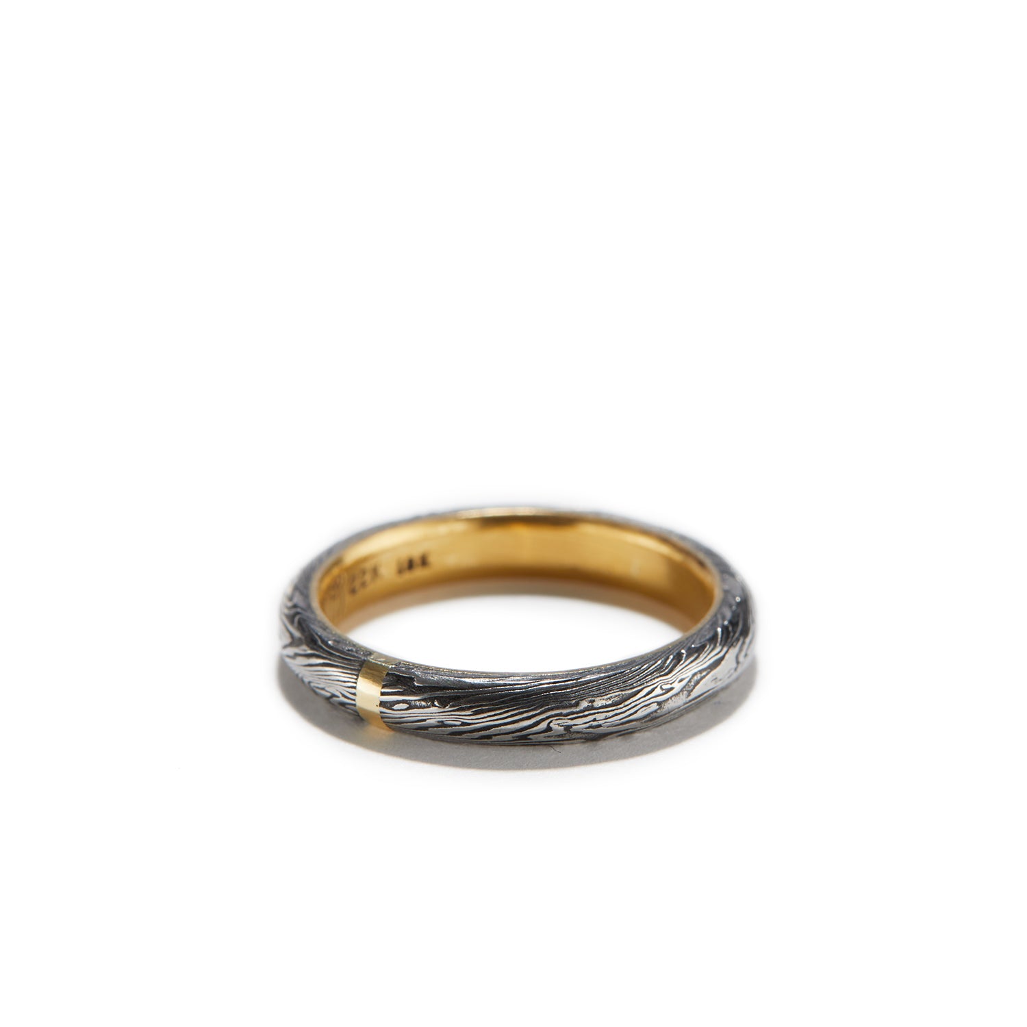 Half Round Ring with Gold~3mm