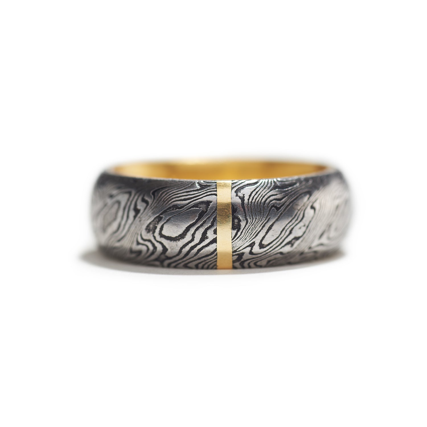 Half Round Ring with Gold~8mm