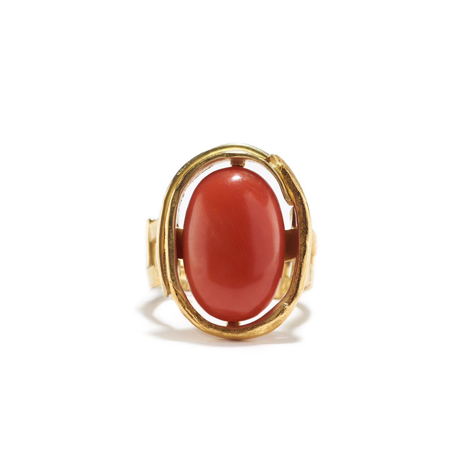 Pure Panchaloha Coral Stone Ring – Sreenivasa Fashion Jewellery
