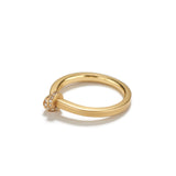 Gold with Diamond Knot Ring~2.5mm