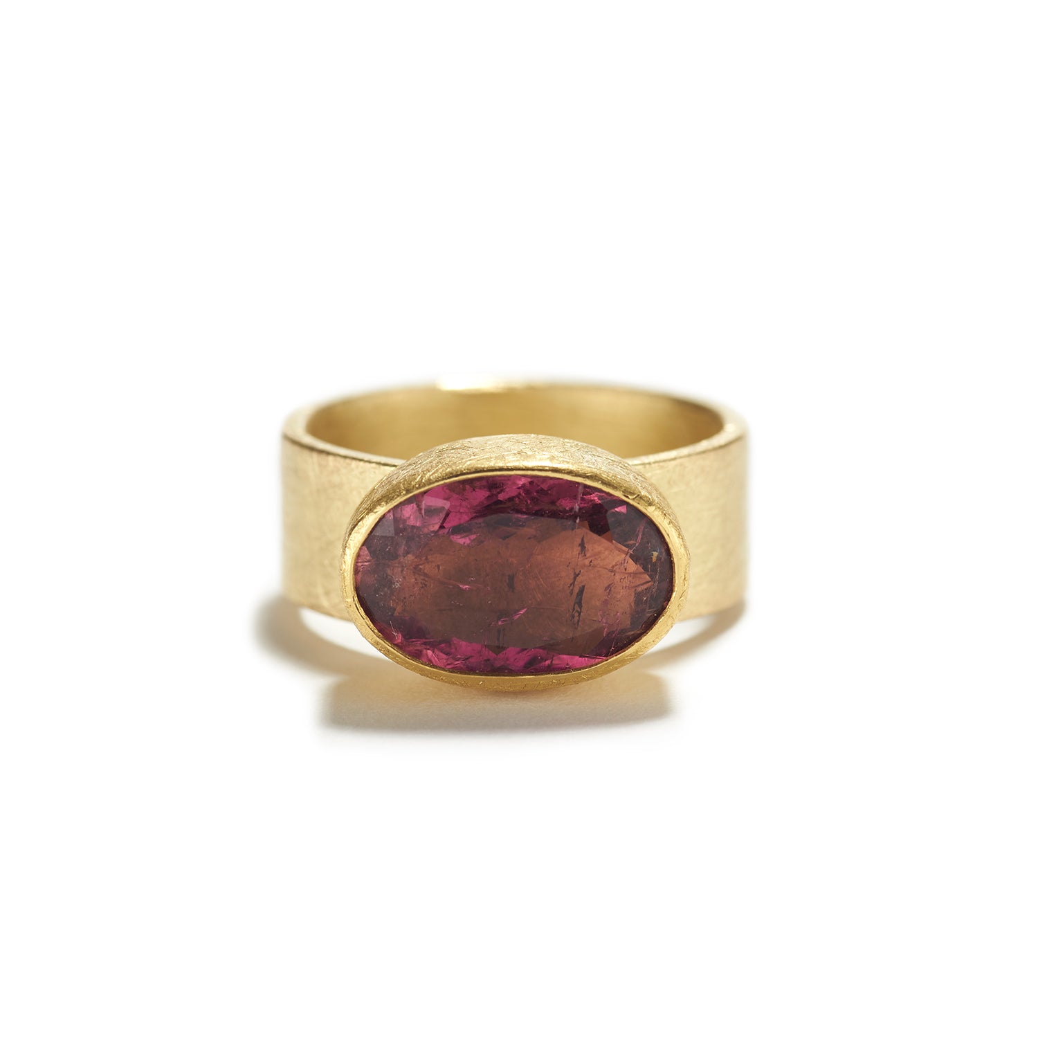 Faceted Oval Tourmaline Ring