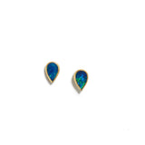 Small Australian Opal Drop Shaped Earrings
