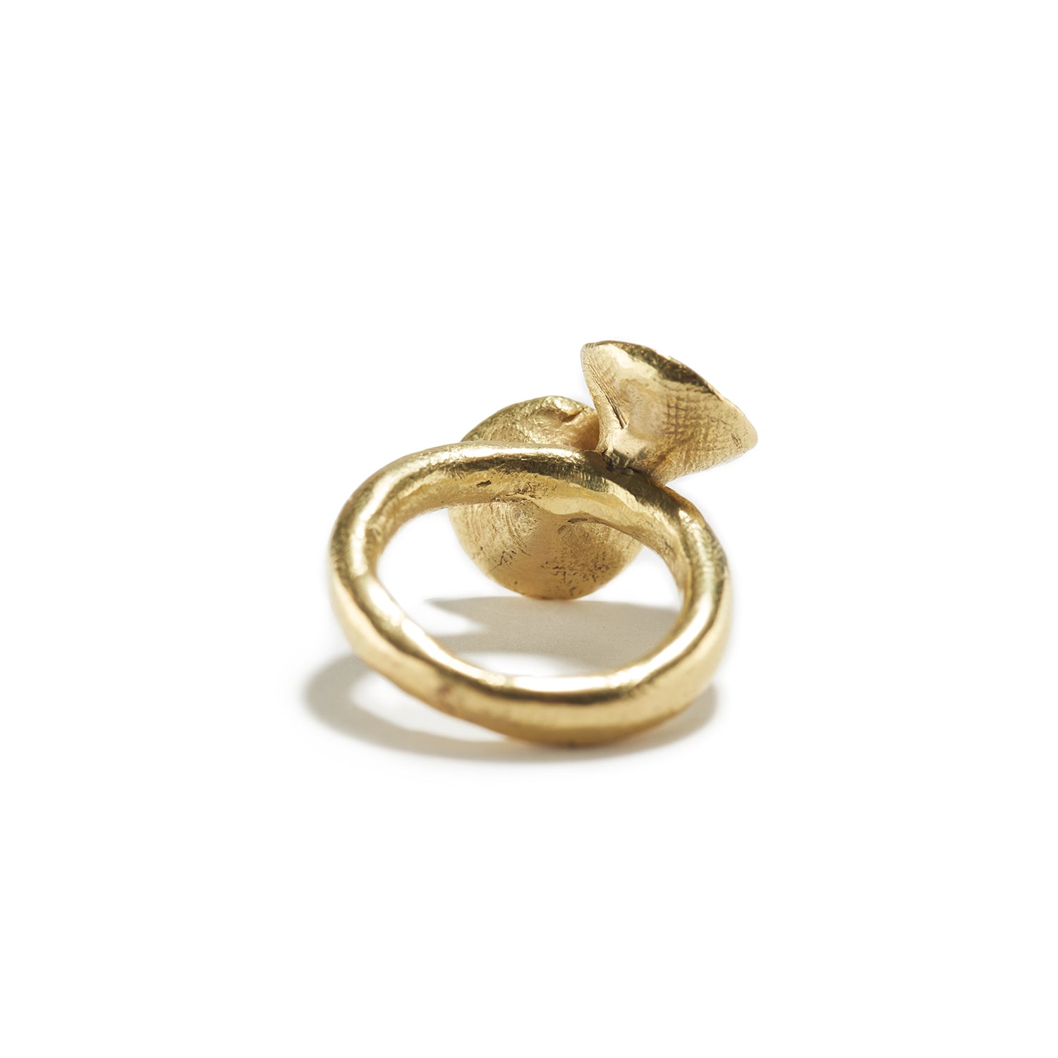 Gold & Brown Diamond Mushroom Ring