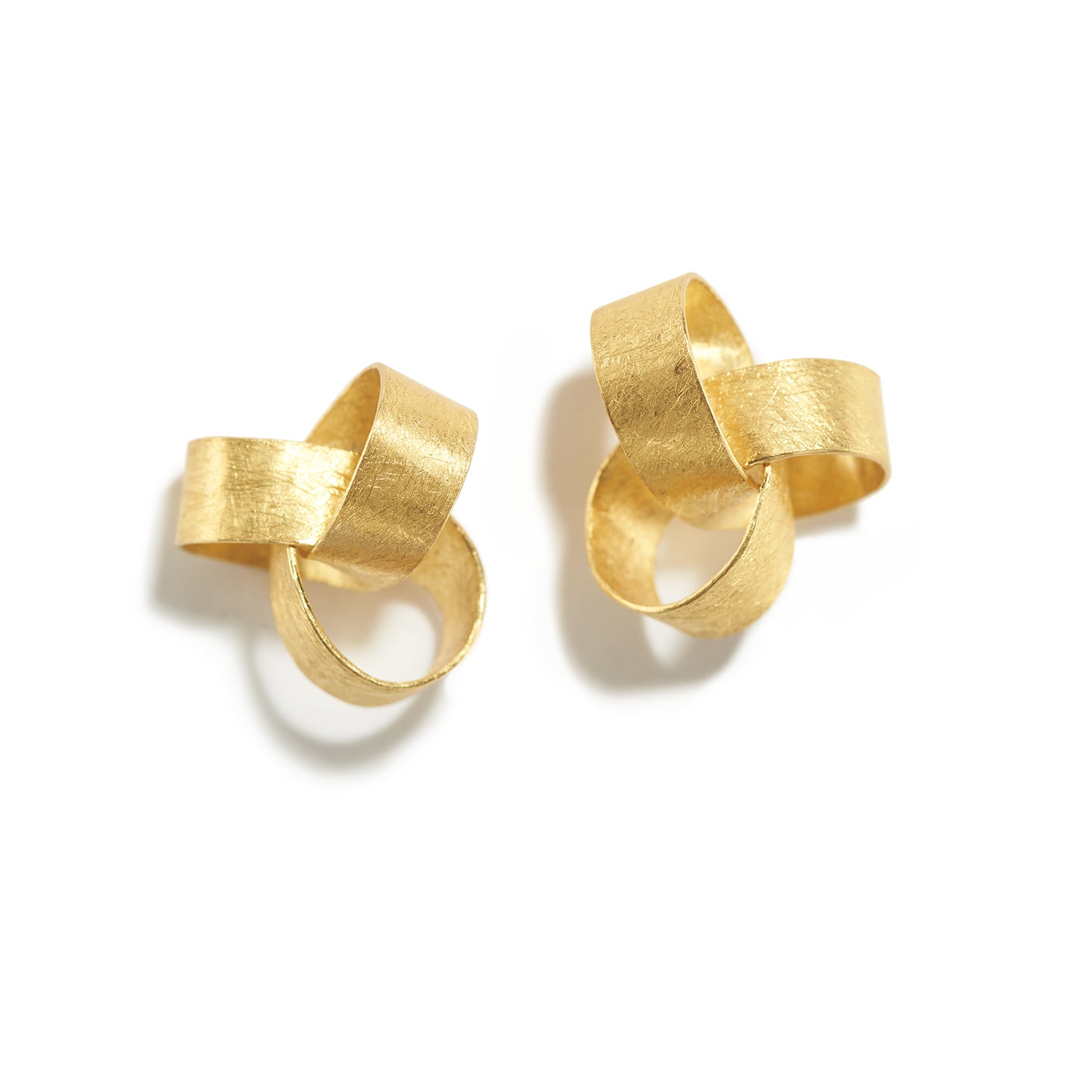 Golden Knot Stud Earrings