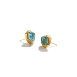 Uncut Aquamarine Earrings