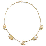 Rounded Gold & Ethiopian Opal Necklace