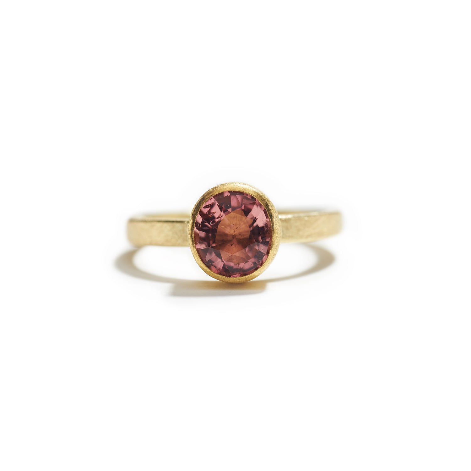 Oval Tourmaline Ring with Narrow Band