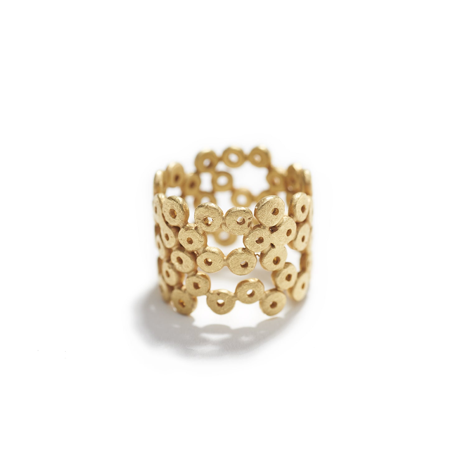 Golden Beads Ring Band
