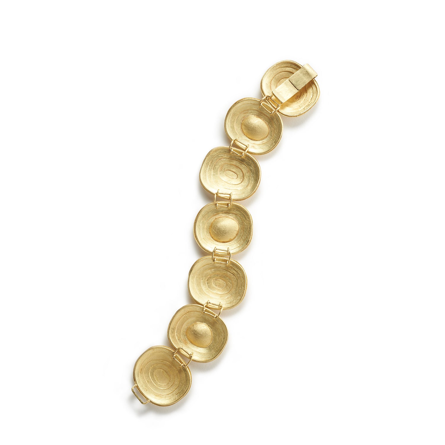 Topographical Gold & Faceted Tourmaline Bracelet