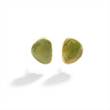 Faceted Oval Freeform Tourmaline Earrings