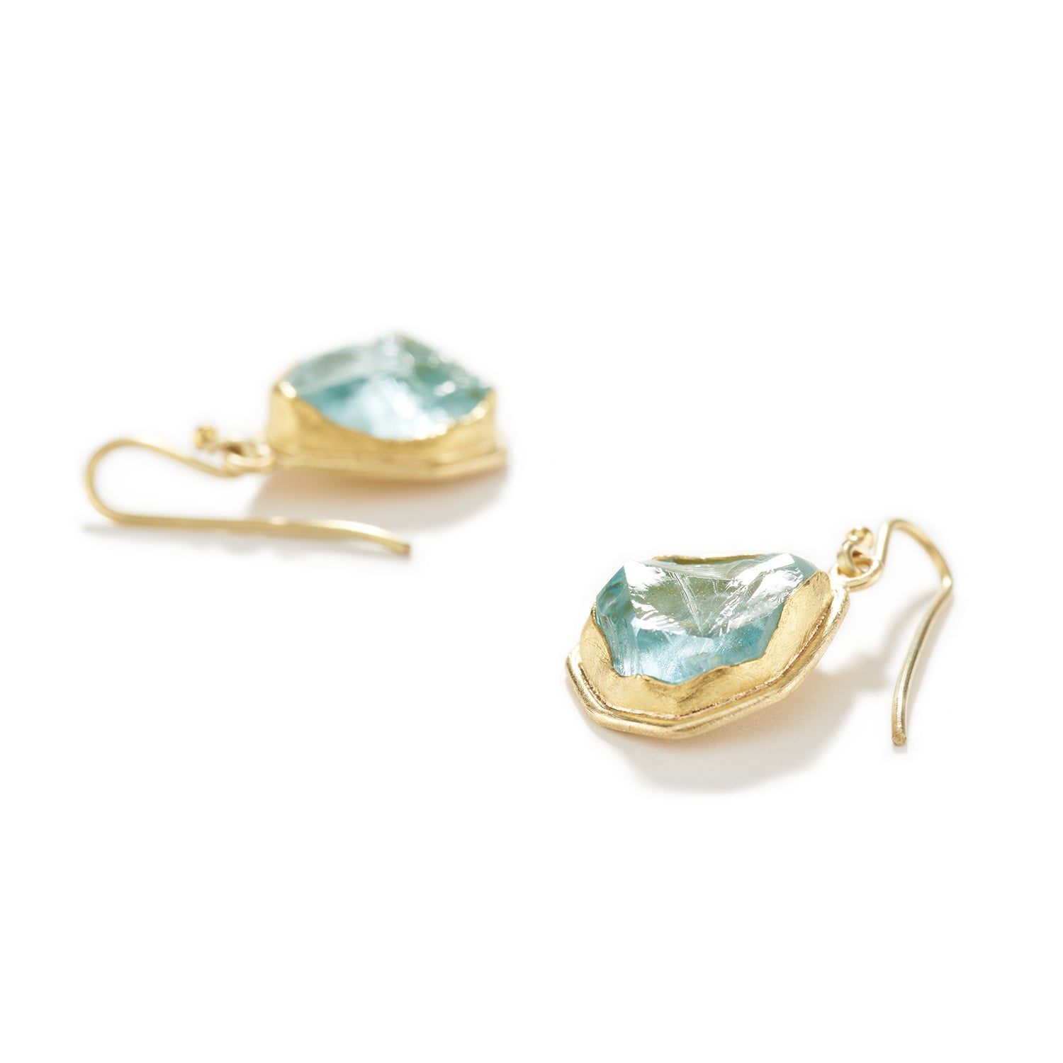 Aquamarine Crystal Earring Drops
