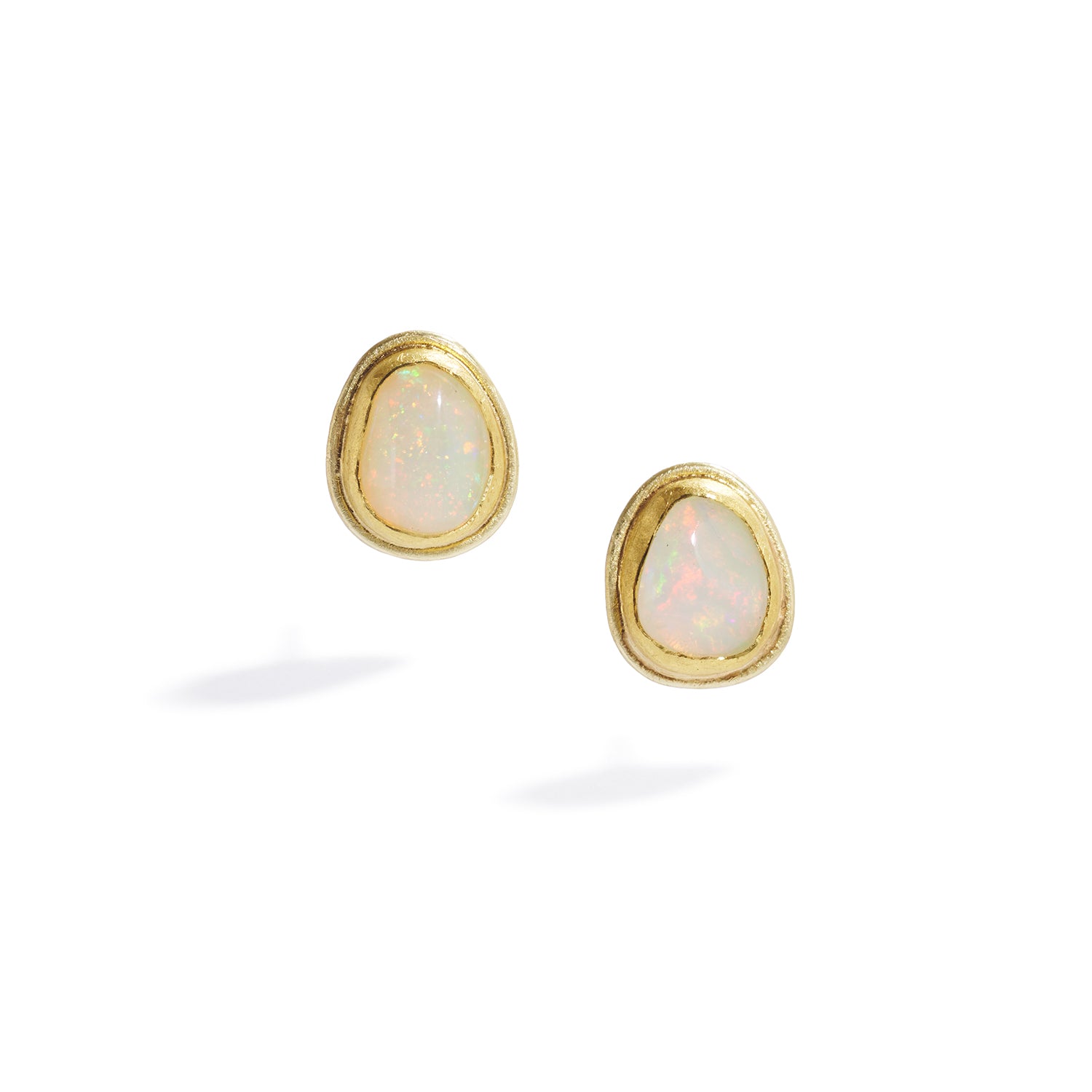 Oval Ethiopian Opal Earrings