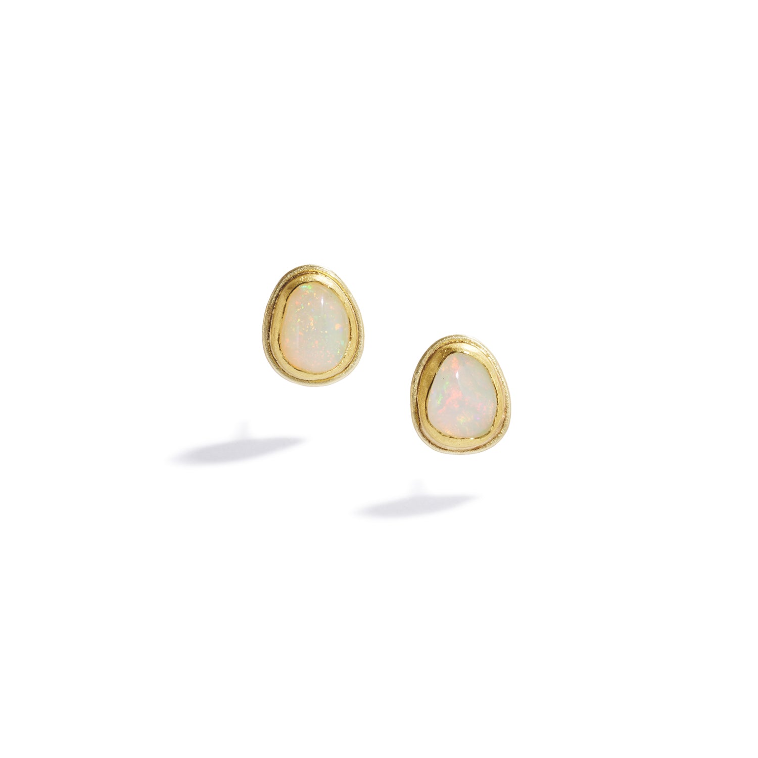 Oval Ethiopian Opal Earrings