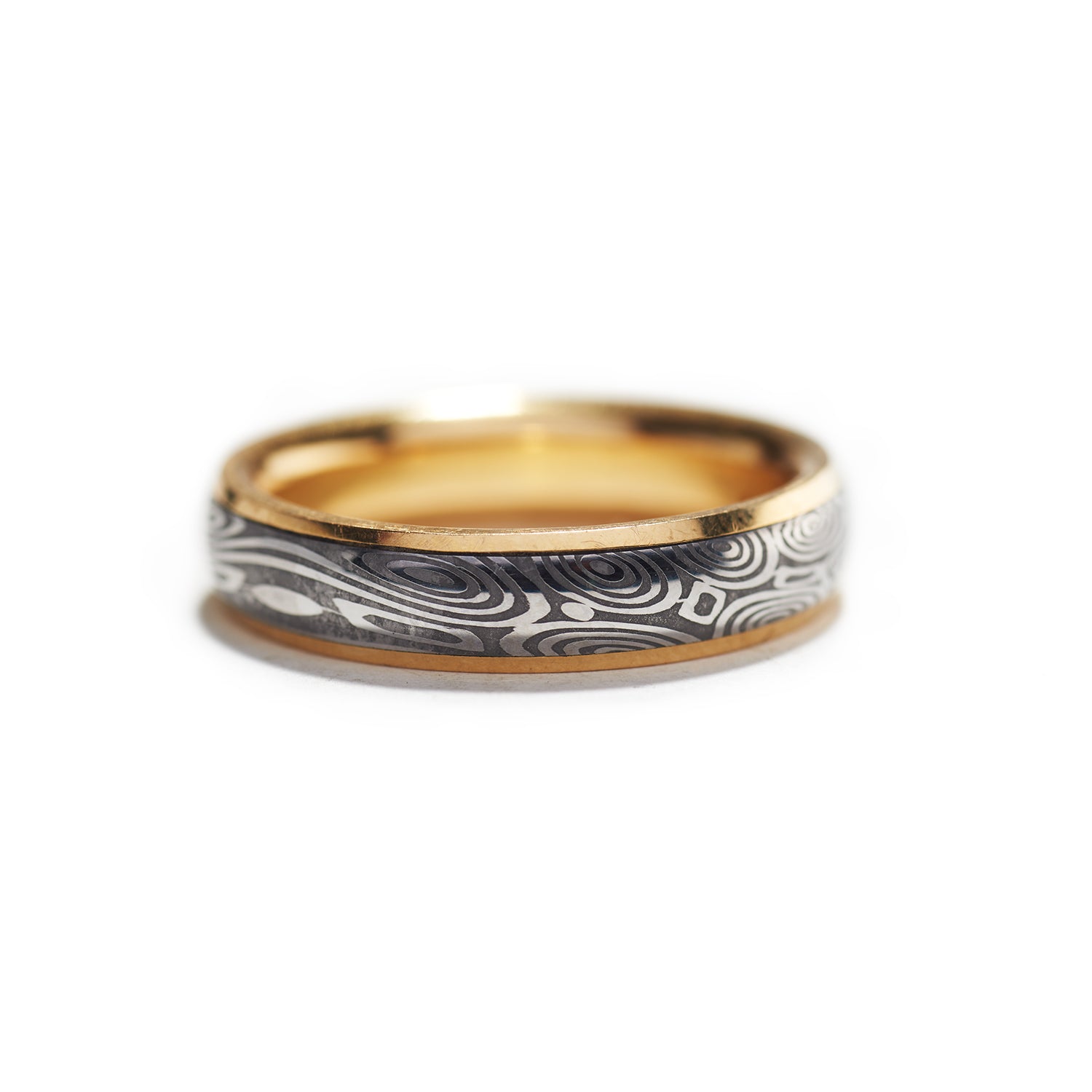 Starry Night Band Lined with Gold~5.5mm
