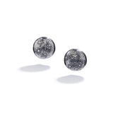 Perforated Dome Earrings with Diamonds