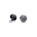 Perforated Dome Earrings with Diamonds
