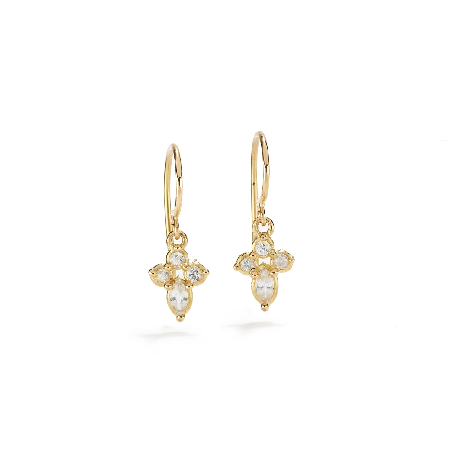 King Lily Earrings with White Sapphire
