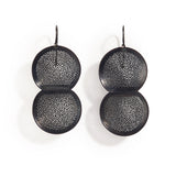 Large Perforated Double Dome Drop Earrings