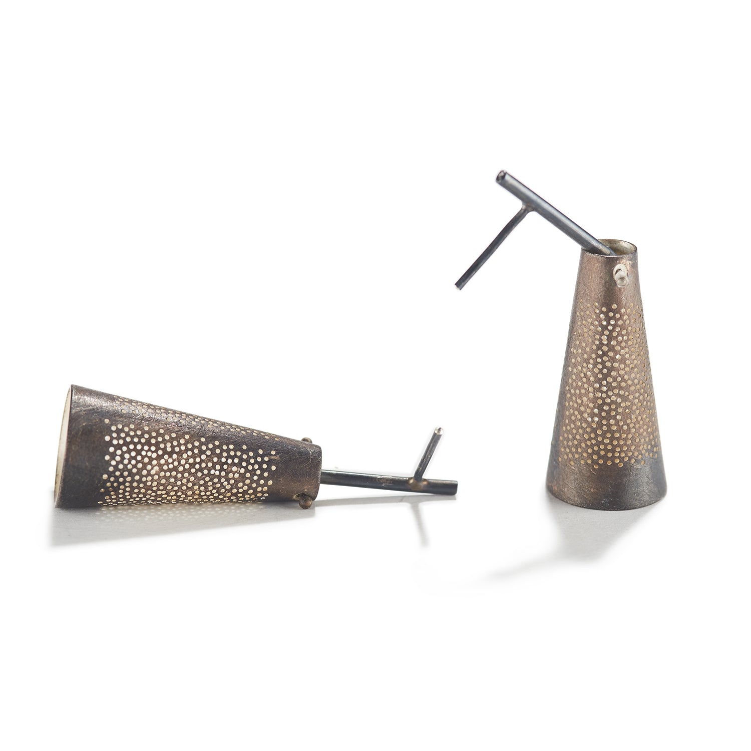 Small Perforated Cone Earrings
