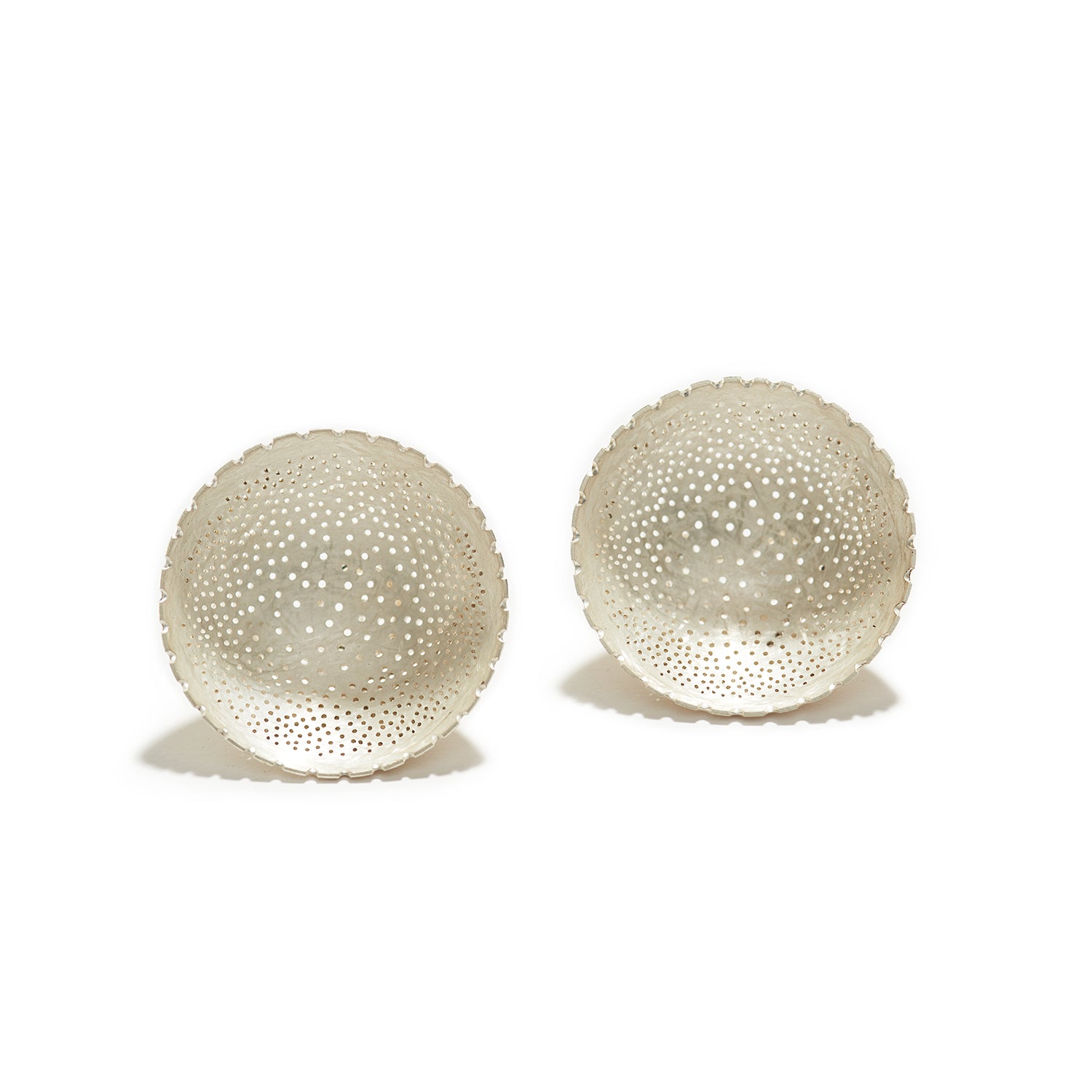 Round Perforated Cup Earrings