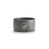 Double Sterling & Steel Ring with Diamond Melee