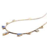 Lapis, Cast Bone & Boulder Opal Necklace II