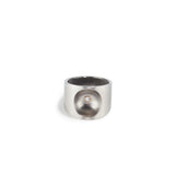 Elli P Ring in Steel with Diamond