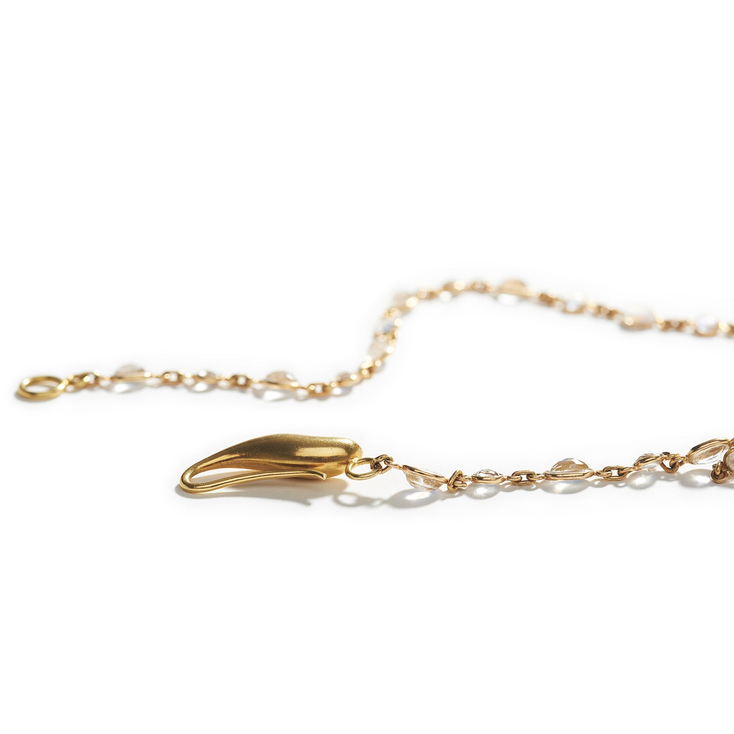 Moonstone & Gold Chain Necklace