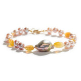 Freshwater Pearl & Ethiopian Opal Bracelet