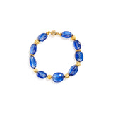 Blue Kyanite and Gold Bracelet