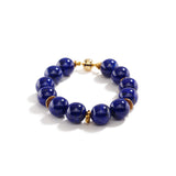 Round Lapis Lazuli and Gold Bracelet